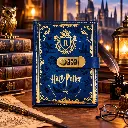 Magical Blue Wizard’s Diary Still Life.webp