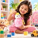 Cheerful Girl with Animal-Themed Bottle-3.webp