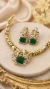 Crystal Studded Necklace & Earrings