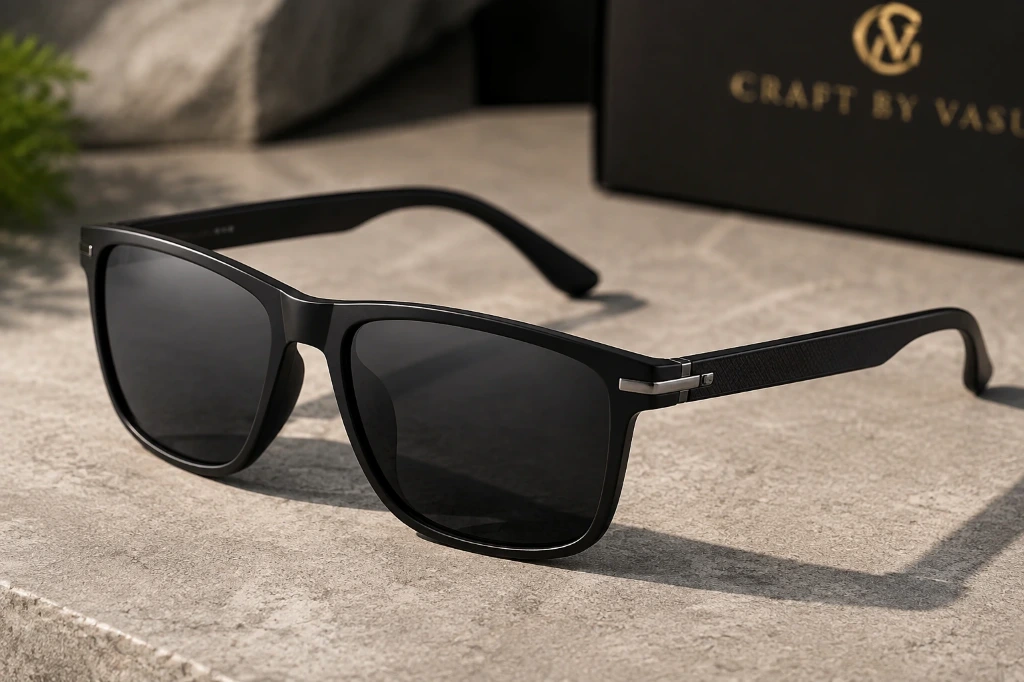 Men’s Black Polarized UV Protection Sunglasses
