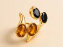 Designer Dual Stone Adjustable Ring
