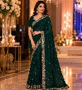 Emerald Party Wear Saree