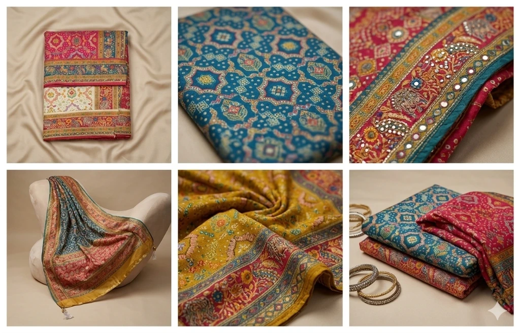 Position Print, Bandhani, Bandhej, Rajasthani Print.