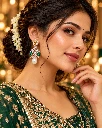 Luxury Multicolor Crystal Statement Earrings with Emerald Green Stones, Yellow Crystals & Pearl Drops – Elegant Wedding & Party Jewelry for Women