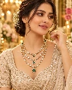 Luxury Emerald Green Teardrop Multi-Layer Necklace Set – Gold-Tone Sparkling Statement Jewelry for Women